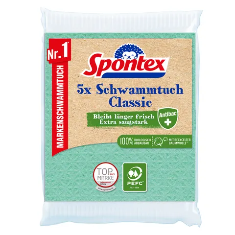 Spontex Schwammtuch Classic, 5er Pack – Bild 2