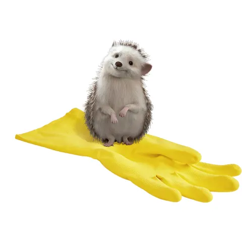 Spontex Latex-Handschuh Multi-Use, Größe L, gelb – Bild 2
