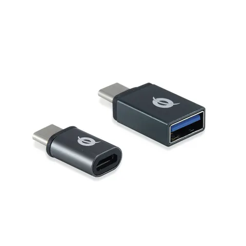 CONCEPTRONIC Adapter USB-C->-A/Micro-B 2Stk 480Mbs OTG gr – Bild 2