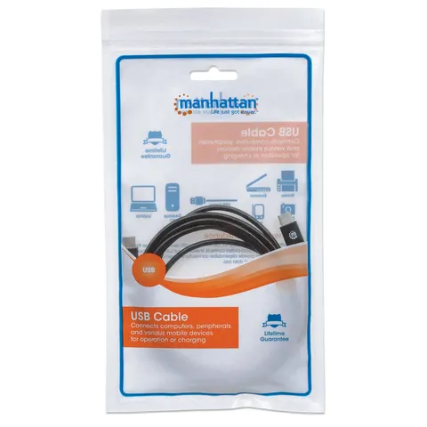 MANHATTAN USB 2.0 Typ C-Kabel C-Stecker/C-Stecker 2m schwarz – Bild 2