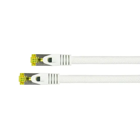 Python Patchkabel m. Cat.7 Rohkabel Nylongefl. weiß 2m – Bild 2
