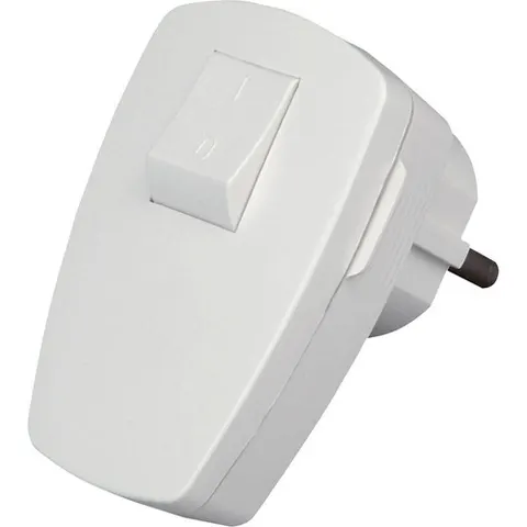 Kopp Winkelstecker mit Schalter Arktisweiß - 170402006 – Bild 2
