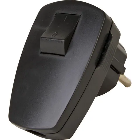 Kopp Schalterstecker mit Erdungssystem schwarz - 1704.0500.9 – Bild 2