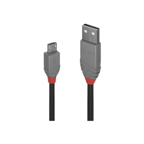 LINDY 3m USB 2.0 A/Micro-B Anthra Line – Schwarz – Bild 2