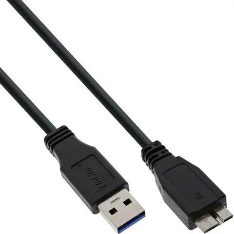 InLine® USB 3.2 Gen.1 Kabel, A an Micro B, schwarz, 5m – Bild 2