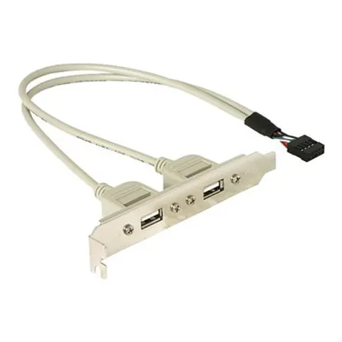 DELOCK Slotblech intUSB 5pin zu2xUSB2ext – Bild 2