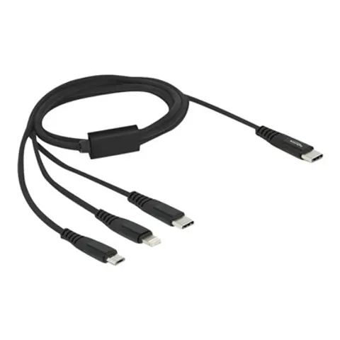 DELOCK USB Ladekabel 3 in 1 USB 1m – Bild 2