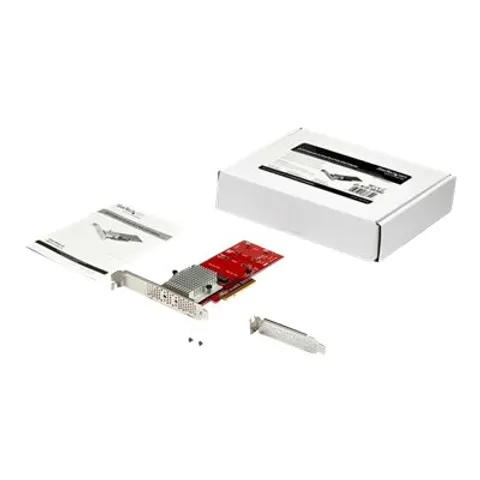 STARTECH x8 Dual M.2 PCIe SSD Adapter – Rot – Bild 3