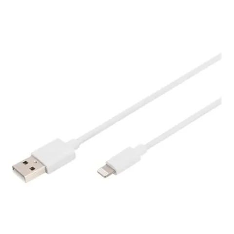 DIGITUS USB Kabel 2.0 A St. -> Lightning St., MFI 2M weiß – Bild 2