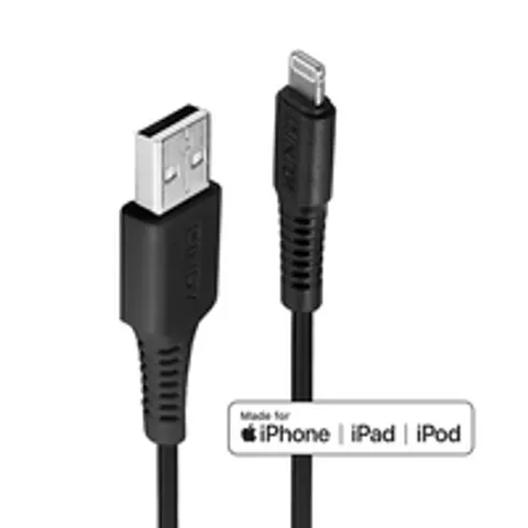Lindy 31322 Lightning-Kabel 3 m Schwarz – Bild 2