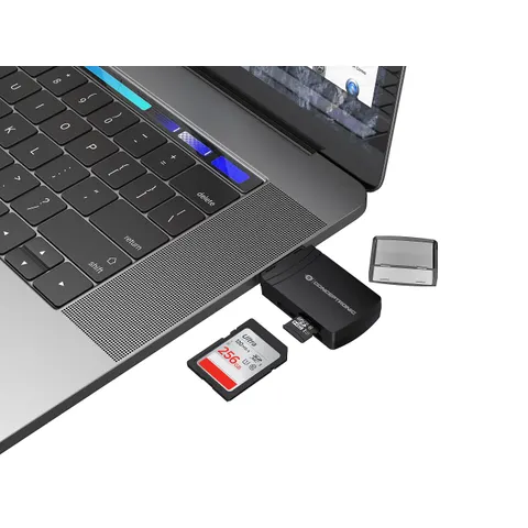 CONCEPTRONIC Kartenleser USB-A3.2->TF/Micro-SD4.0 schwarz – Bild 2