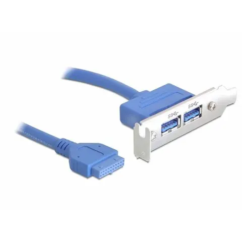 DELOCK Slotblech 2x USB3.0 LowProfile – Bild 2