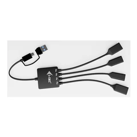 I-TEC USB-C/USB-A Cable HUB 4 port – Schwarz – Bild 2