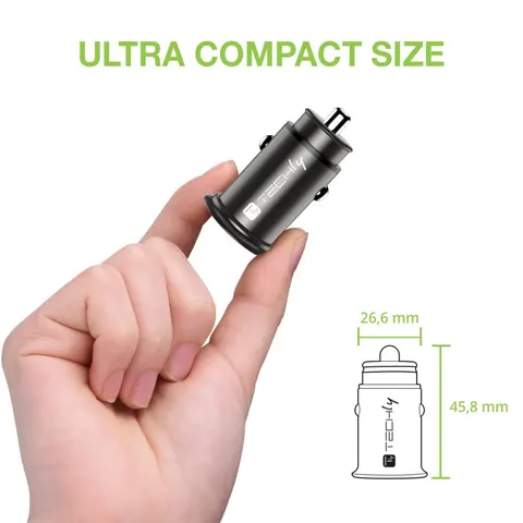 Techly Autoladegerät 5V 2p USB A USBC 38W – Bild 2