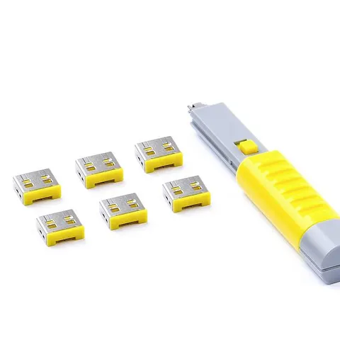 SmartKeeper Basic "USB-A Port" Blocker gelb 6 Stk.+Key – Bild 2