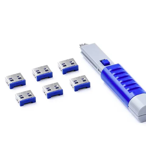 SmartKeeper Basic "USB-A Port" Blocker dunkelblau 6 Stk.+Key – Bild 2