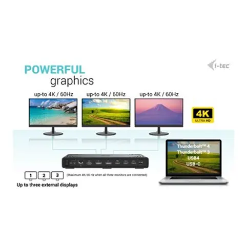 I-TEC USB-C Tripledock PD 100W – Schwarz – Bild 4