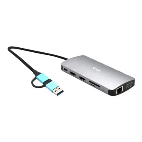 I-TEC USB-C Metal Nano Dock 3xDisplay+PD – Grau – Bild 4