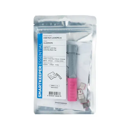 SmartKeeper Basic "USB-A Port" Blocker pink 6 Stk.+Key – Bild 2