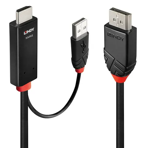 LINDY HDMI an DisplayPort Adapterkabel 2m – Bild 3