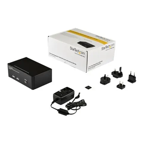 STARTECH 2 Port Dual DisplayPort USB KVM – Schwarz – Bild 3