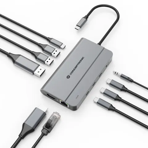 CONCEPTRONIC 10-1 Dock USB-C->HDMI/2xUSB-A/3xUSB-C/100WPD – Bild 2