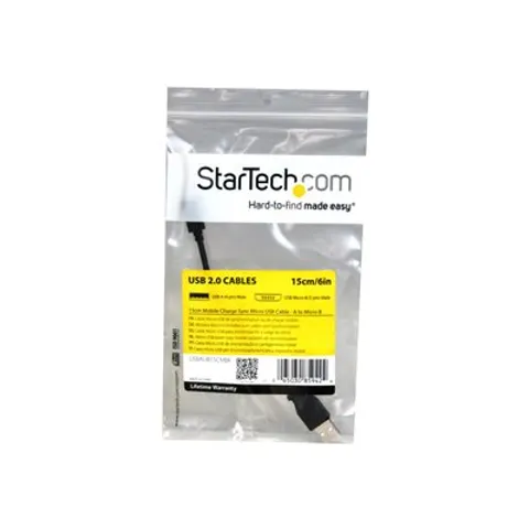 STARTECH 15cm USB / Slim Micro USB Cbl – Schwarz – Bild 2