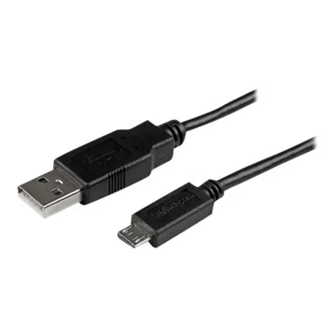 STARTECH 2m USB / Slim Micro USB Cbl – Schwarz – Bild 2