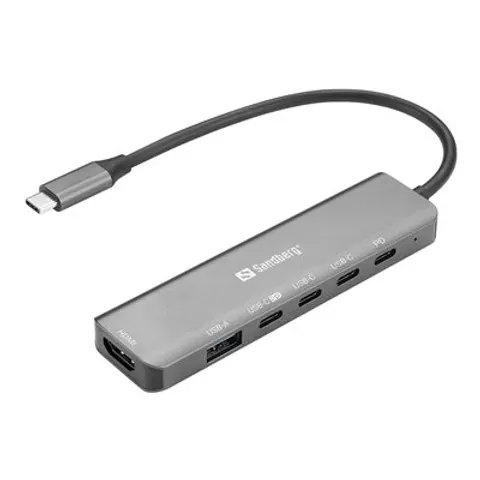 SANDBERG USB-C 6-in-1mediaDock – Bild 2