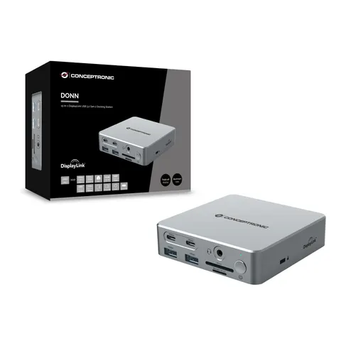 CONCEPTRONIC 15-1 Dock USB-C->2xHDMI/2xUSB-C/4xUSB-A/+80W si – Bild 3