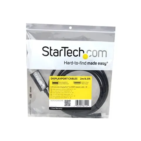 STARTECH 1,8m mDP to HDMI cable - 4K – Schwarz – Bild 2