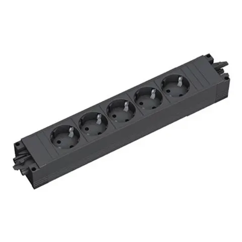 BACHMANN STEP BASE 5x Schutzkontakt – Schwarz – Bild 2