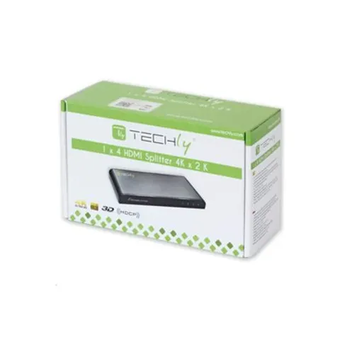 TECHLY HDMI Splitter 4K UHD 3D 4-Wege – Schwarz – Bild 2