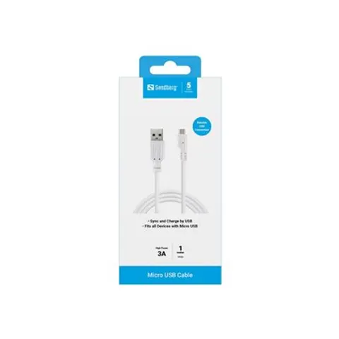 SANDBERG Micro USB Sync Ladekabel 1m – Bild 2