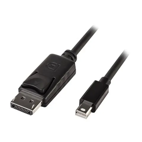 LINDY Mini DP zu DP Kabel, schwarz 2m – Bild 2