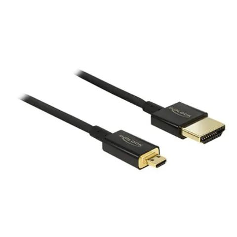 DELOCK Kabel HDMI-A > Micro-D 3D 4K 2 m – Schwarz – Bild 2