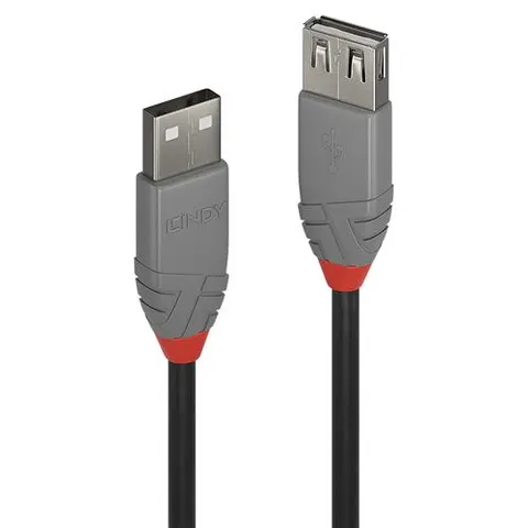 Lindy 5m USB 2.0 Type A Extension Cable. Anthra Line – image 2