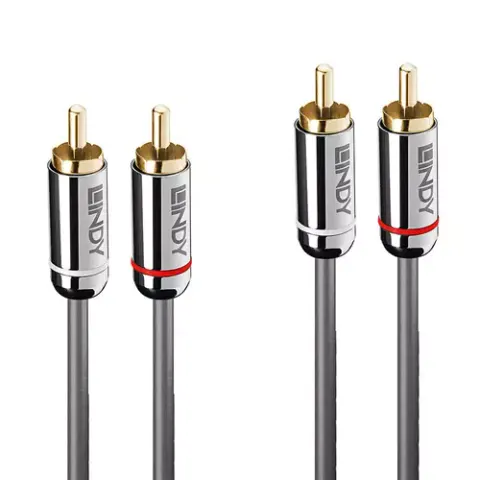 Lindy 2m Dual Phono Audio Cable. Cromo Line – image 2