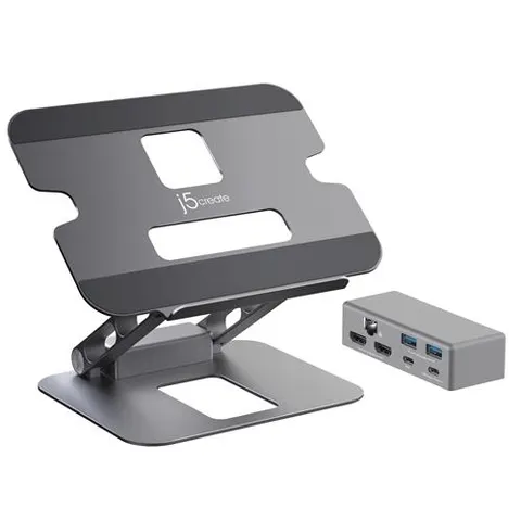 j5create JTS427 Multi-Angle Dual 4K Docking Stand – image 2
