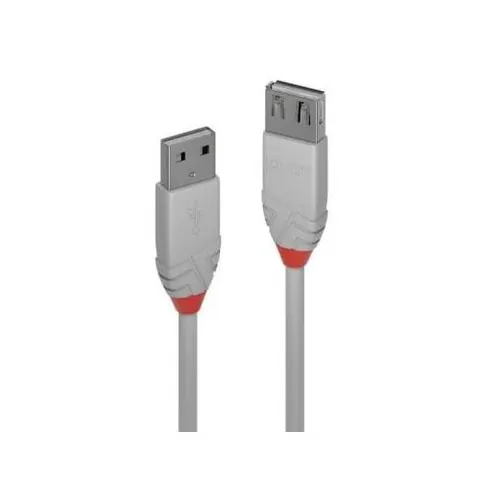Lindy 5m USB 2.0 Type A Extension Cable Anthra Line Grey – image 2