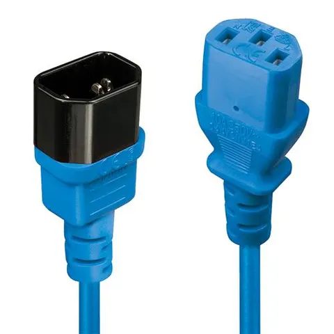 Lindy 2m IEC Extension Cable Blue – image 2