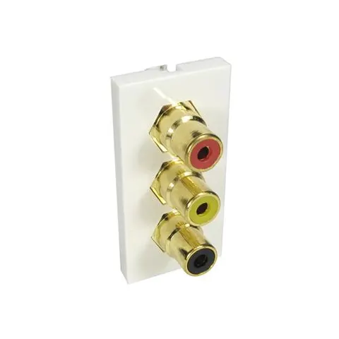 Cables Direct AV-MOD3RCA socket-outlet 3 x RCA White – image 2