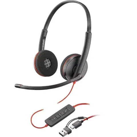 HP Poly Black wire 3220 USB-C PC Headset - Black – image 4