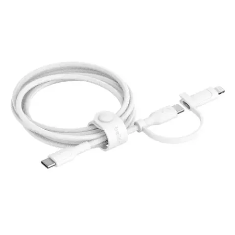 Belkin 1.5m 2-in-1 USB C & Lightning Cable - White – image 3