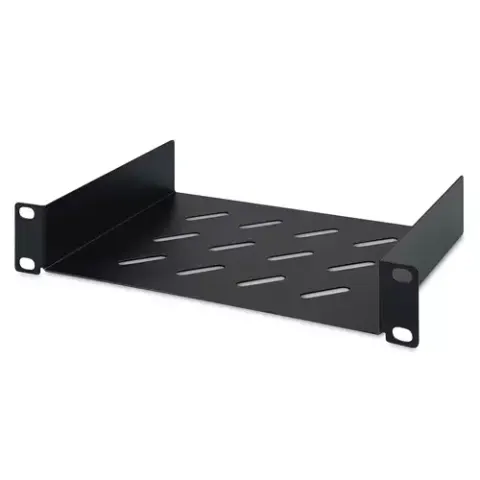 Digitus 254 mm (10") 1U shelf. Type: Rack shelf Housing material: Steel Product colour: Black – DN10TRAY1B – image 2