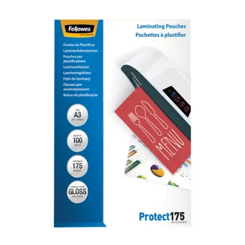 Fellowes A3 Glossy 175 Micron Laminating Pouch - 100 pack – image 3