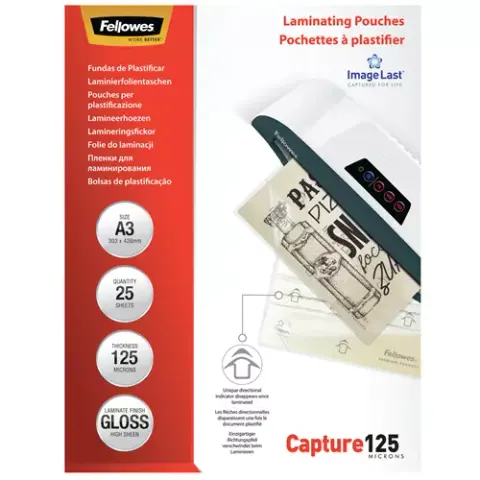Fellowes ImageLast A3 125 Micron Laminating Pouch - 25 pack – image 3