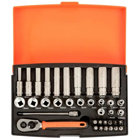 Bahco SL25L 37 Piece 1/4" Drive Deep Socket and Bit Set – image 2