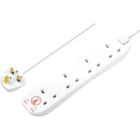 Masterplug 4 Socket Surge Protected Extension Lead 240v – image 3