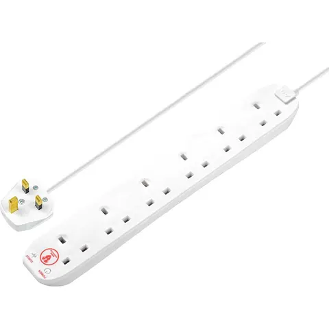 Masterplug 6 Socket Surge Protected Extension Lead 240v – image 3